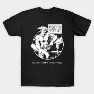 Boots and Saddle Vintage Gay Retro NYC T-Shirt